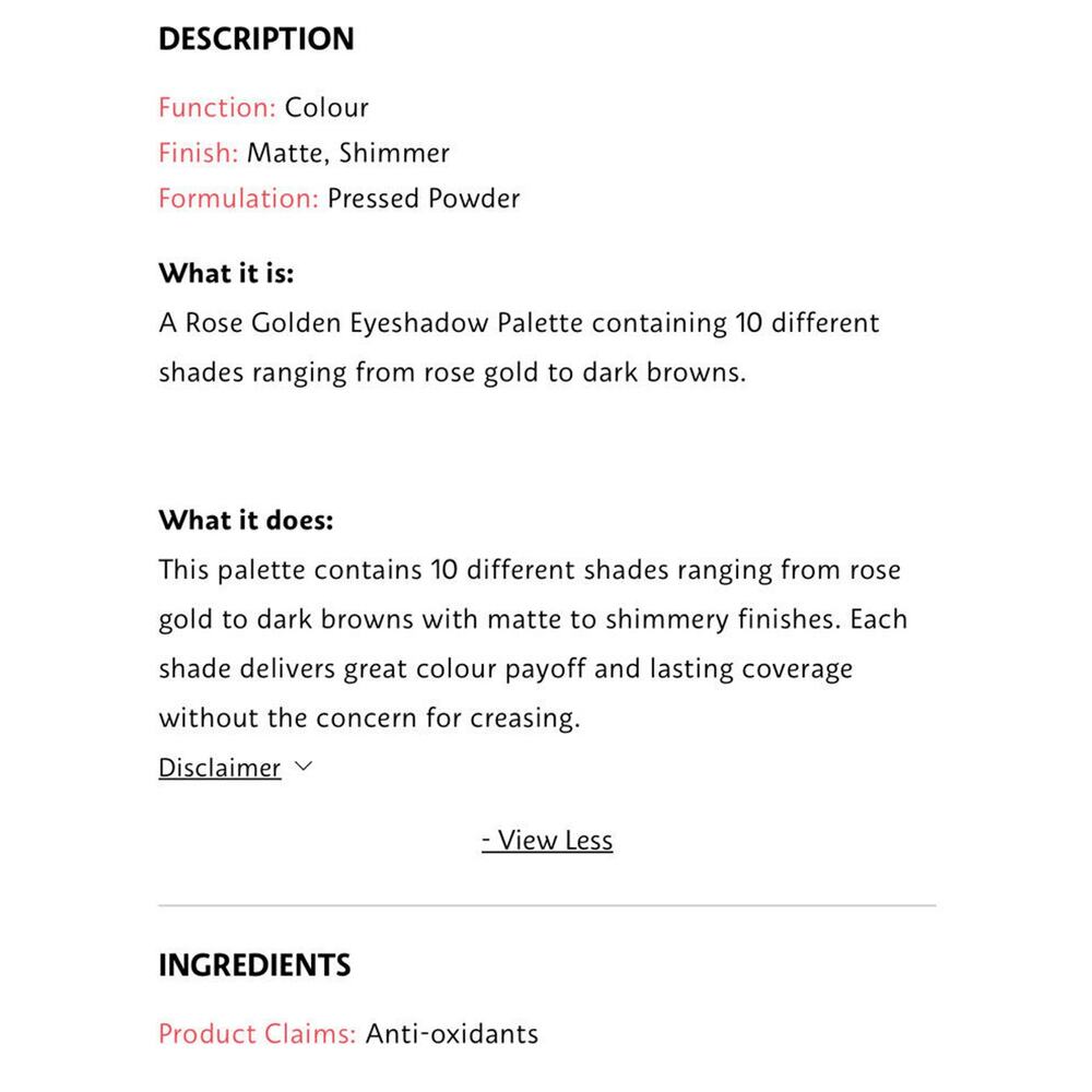 Zoeva ROSE GOLDEN EYESHADOW PALETTE ~ NEW In Sleeve - Picture 2 of 5